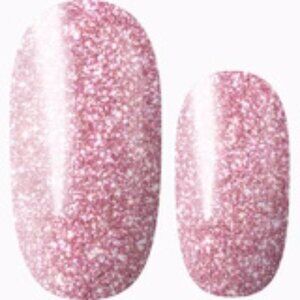 3 for 15 - LILY & FOX - PINK CHAMPAGNE Nail Stickers Wrap Strips Pink Glitter